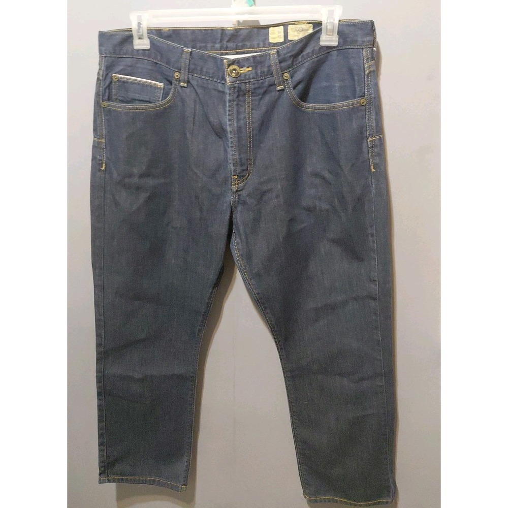 New Tre Vero Three Truths Italy Blue Jeans Mens 36×30 Dark Wash Straight Leg